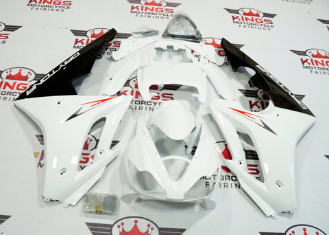 Triumph Daytona 675 Fairings (2006-2008) White, Black at KingsMotorcycleFairings.com