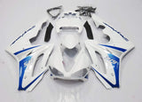 Triumph Daytona 675 Fairings (2006-2008) White, Blue by KingsMotorcycleFairings.com