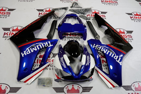 Triumph Daytona 675 Fairings (2009-2012) Blue, Black, White, Red at KingsMotorcycleFairings.com