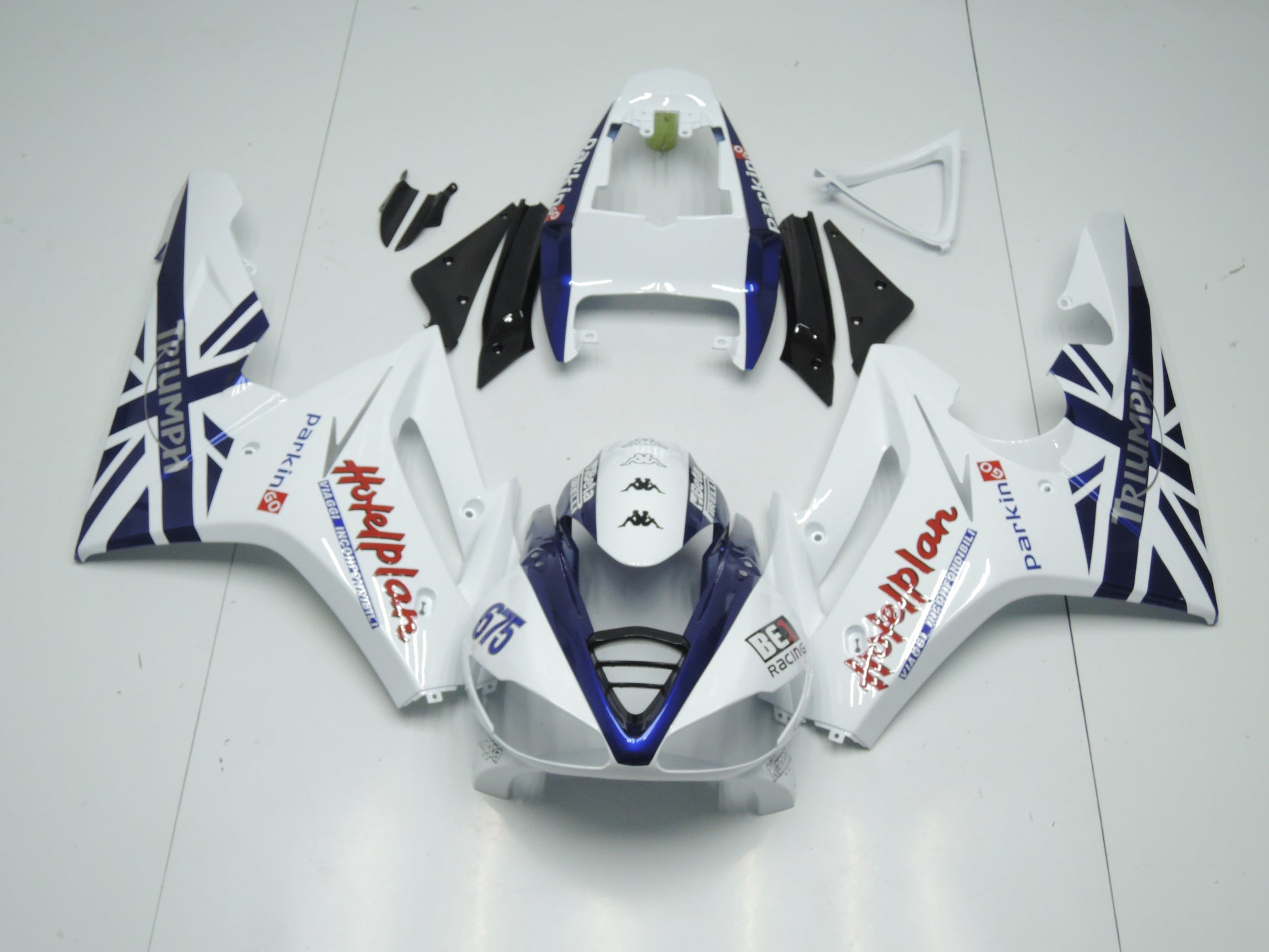 Triumph Daytona 675 Fairings (2009-2012) White, Blue, Red at KingsMotorcycleFairings.com