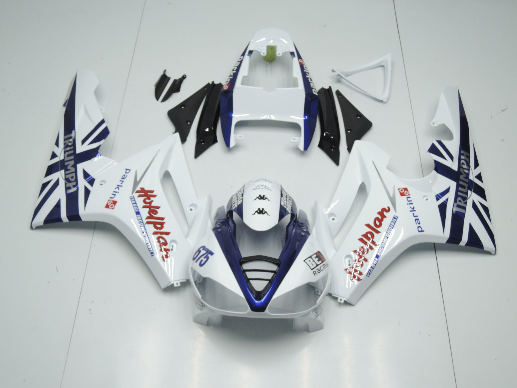 Triumph Daytona 675 Fairings (2009-2012) White, Blue, Red at KingsMotorcycleFairings.com
