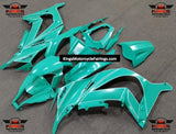 Turquoise Blue, White and Black Fairing Kit for a 2011, 2012, 2013, 2014 & 2015 Kawasaki Ninja ZX-10R motorcycle