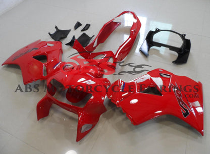 Red Fairing Kit for a 1998, 1999, 2000 and 2001 Honda VFR800 motorcycle