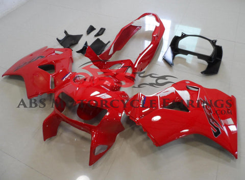 Red Fairing Kit for a 1998, 1999, 2000 and 2001 Honda VFR800 motorcycle