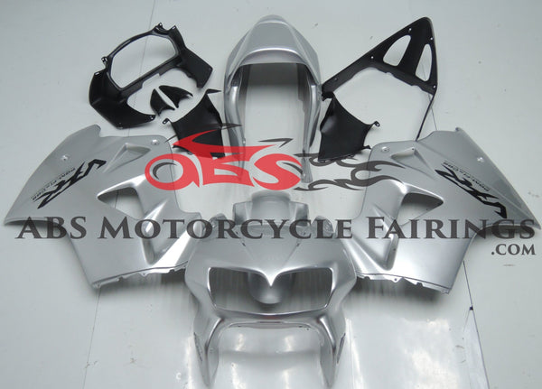 Silver Fairing Kit for a 1998, 1999, 2000 and 2001 Honda VFR800 motorcycle.