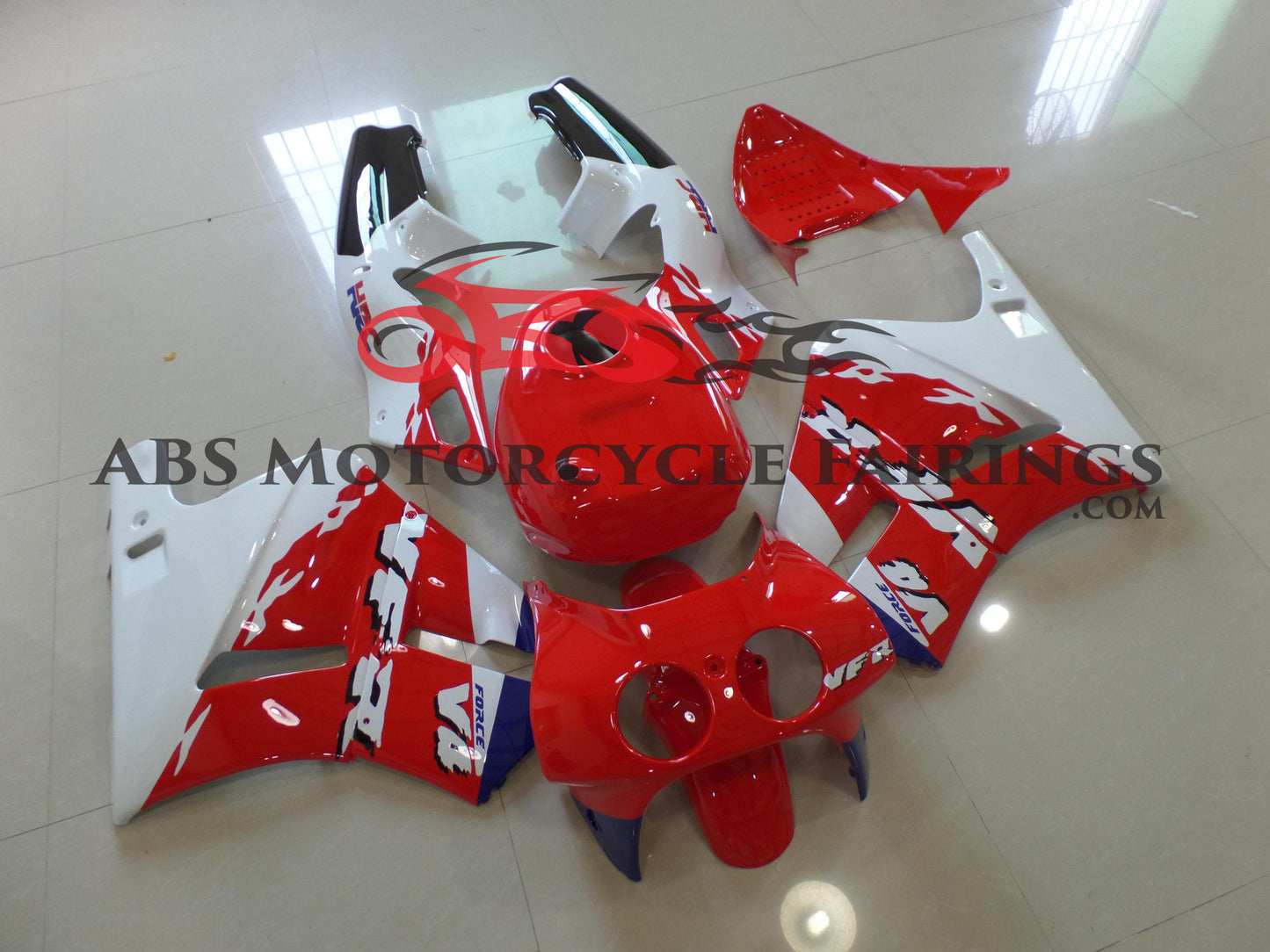 1989 Honda VFR400R NC30 Red & White with Tank at KingsMotorcyclefFaings.com