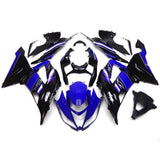 Blue, Black and White Fairing Kit for a 2013, 2014, 2015, 2016, 2017 & 2018 Kawasaki ZX-6R 636 motorcycle