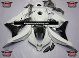 White and Black Fairing Kit for a 2007 and 2008 Honda CBR600RR motorcycle