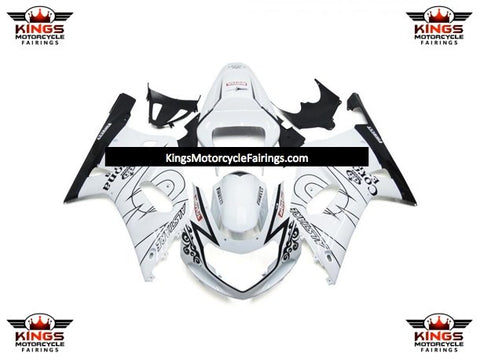 Suzuki GSXR750 (2000-2003) White & Black Tribal Corona Fairings