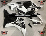 White and Black Falcon Fairing Kit for a 2009, 2010, 2011 & 2012 Honda CBR600RR motorcycle