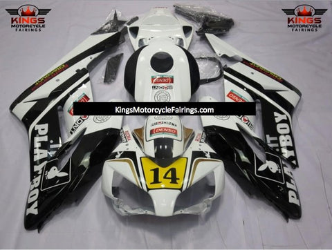 Honda CBR1000RR (2004-2005) White, Black & Yellow Playboy Fairings