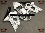 White and Black Tribal Corona Fairing Kit for a 2004 & 2005 Suzuki GSX-R600 motorcycle