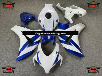 White and Blue Fairing Kit for a 2008, 2009, 2010 & 2011 Honda CBR1000RR motorcycle