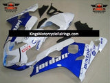 White and Blue Jordan Fairing Kit for a 2004 & 2005 Suzuki GSX-R750 motorcycle