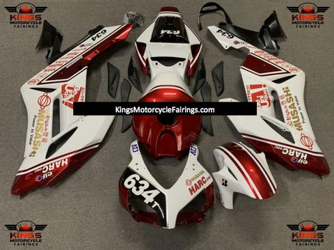 Honda CBR1000RR (2004-2005) White & Candy Apple Red Musashi Fairings
