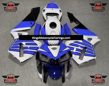 Honda CBR600RR (2005-2006) White, Blue & Black Striped Wing Fairings