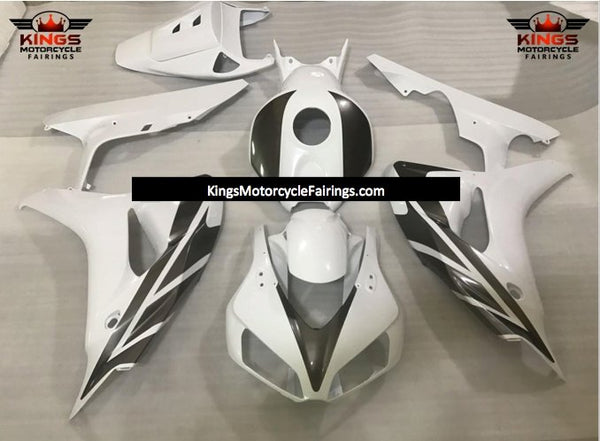 Honda CBR1000RR (2006-2007) White & Dark Silver Fairings