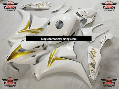 White and Gold Fairing Kit for a 2012, 2013, 2014, 2015 & 2016 Honda CBR1000RR motorcycle