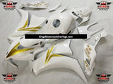 White and Gold Fairing Kit for a 2012, 2013, 2014, 2015 & 2016 Honda CBR1000RR motorcycle