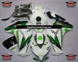 White and Green HANNspree ids Fairing Kit for a 2012, 2013, 2014, 2015 & 2016 Honda CBR1000RR motorcycle