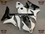 White and Matte Black Fairing Kit for a 2007 and 2008 Honda CBR600RR motorcycle
