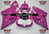 White and Pink Fairing Kit for a 1994, 1995, 1996, 1997, 1998, 1999, 2000, 2001, 2002 & 2003 Ducati 748 motorcycle