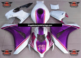 White and Purple Fireblade Fairing Kit for a 2008, 2009, 2010 & 2011 Honda CBR1000RR motorcycle