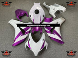 White and Purple Fairing Kit for a 2008, 2009, 2010 & 2011 Honda CBR1000RR motorcycle