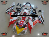 White and Red GIVI Fairing Kit for a 2006 & 2007 Honda CBR1000RR motorcycle