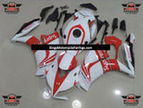 White and Red Supreme Fairing Kit for a 2012, 2013, 2014, 2015 & 2016 Honda CBR1000RR motorcycle