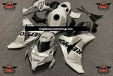 White and Silver Repsol Fairing Kit for a 2008, 2009, 2010 & 2011 Honda CBR1000RR motorcycle