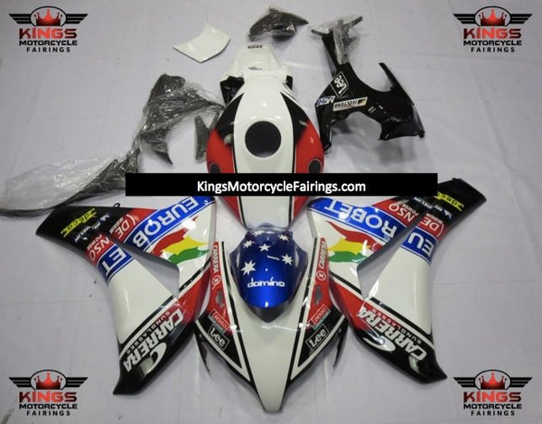 Honda CBR1000RR (2008-2011) White Eurobet Carrera Fairings