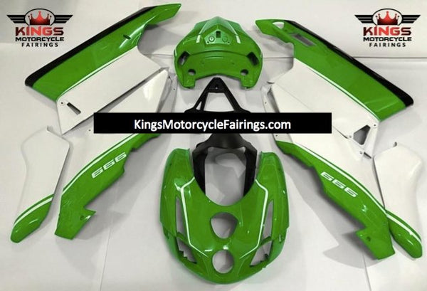 Ducati 999 (2003-2004) White, Green & Black Fairings