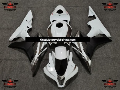 Honda CBR600RR (2007-2008) White, Silver & Black OEM Style Fairings