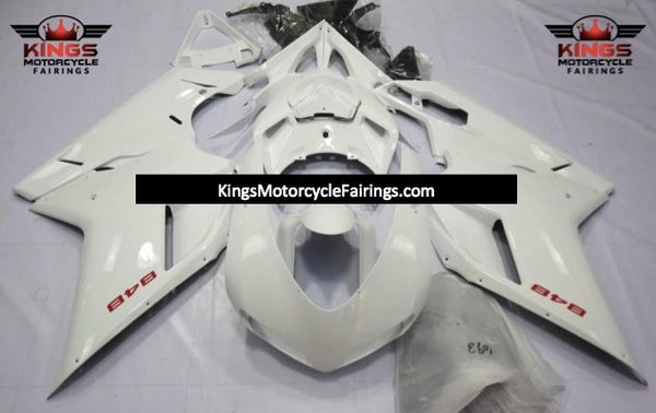 Ducati 1198 (2007-2012) White & Red Fairings