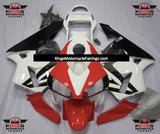 Red, Black and White Fairing Kit for a 2003 and 2004 Honda CBR600RR motorcycle