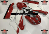 White, Red and Black Fairing Kit for a 2003 & 2004 Ducati 749 motorcycle