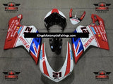 Red, White & Blue Bayliss Corse Valsir #21 Fairing Kit for a 2007, 2008, 2009, 2010, 2011, 2012, 2013 & 2014 Ducati 848 motorcycle
