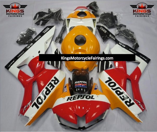 White Repsol RCV Fairing Kit for a 2013, 2014, 2015, 2016, 2017, 2018, 2019, 2020 & 2021 Honda CBR600RR motorcycle
