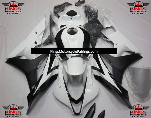 Honda CBR600RR (2007-2008) White, Gloss Black & Matte Black Fairings