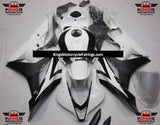 White, Gloss Black and Matte Black Fairing Kit for a 2007 and 2008 Honda CBR600RR motorcycle.