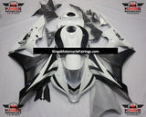 White, Black and Matte Black Tiger Fairing Kit for a 2007 and 2008 Honda CBR600RR motorcycle