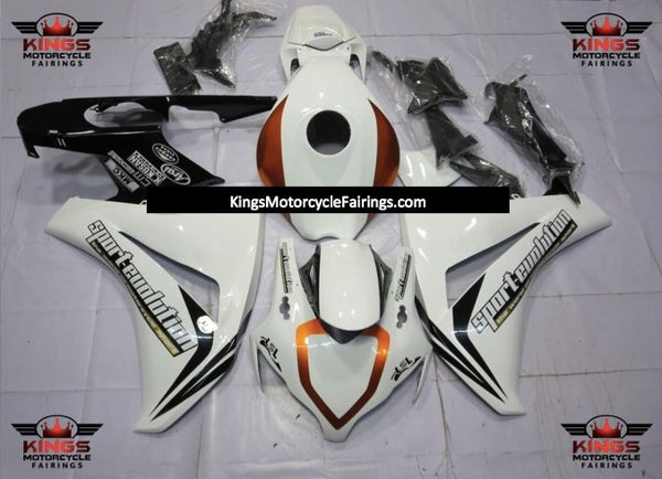 Honda CBR1000RR (2008-2011) White, Black & Orange Sport Evolution Fairings