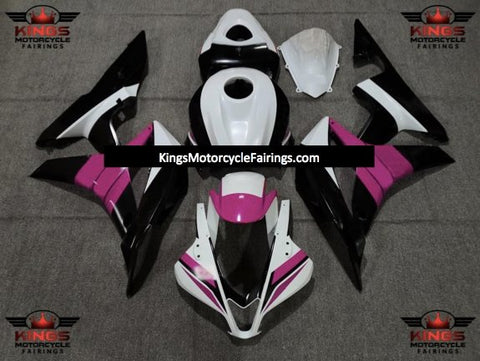 Honda CBR600RR (2007-2008) White, Black & Pink Fairings