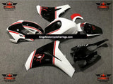 White, Black and Red Fairing Kit for a 2008, 2009, 2010 & 2011 Honda CBR1000RR motorcycle