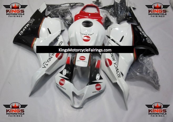 Honda CBR600RR (2009-2012) White, Black & Red Konica Minolta Fairings