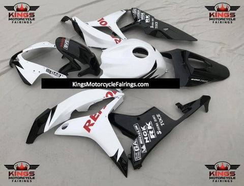 Matte White, Gloss Black and Red Repsol Fairing Kit for a 2007 and 2008 Honda CBR600RR motorcycle