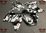 White, Black and Gray Camouflage Fairing Kit for a 2011, 2012, 2013 & 2014 Ducati 899 motorcycle