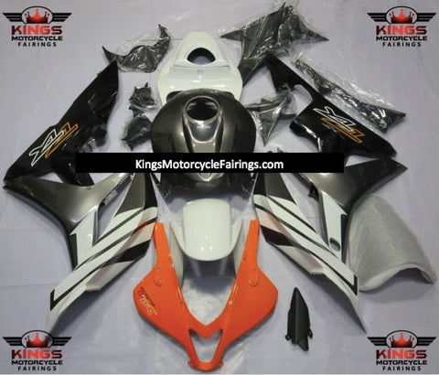 Honda CBR600RR (2007-2008) White, Black, Silver & Orange Fairings