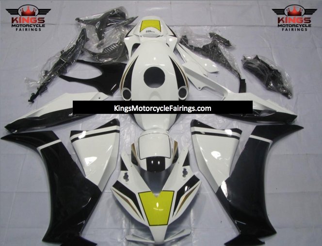White, Black, Yellow and Gold Fairing Kit for a 2012, 2013, 2014, 2015 & 2016 Honda CBR1000RR motorcycle